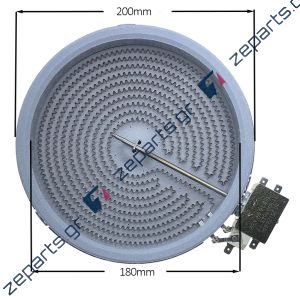 Εστία κουζίνας κεραμική 1800W 230V Φ20cm EGO HILIGHT