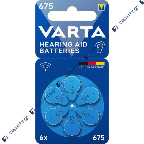 Μπαταρία (κουμπί) VARTA Hearing Aid 675 6 τεμάχια