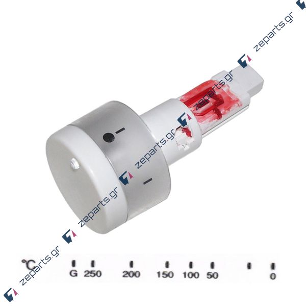 Κουμπί πατητό, pop λευκό θερμοκρασίας 50°C-250°C  φούρνου κουζίνας λευκό χρώμα PITSOS / SIEMENS / BOSCH